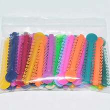 NSKR HPS 1040pcs Of Orthodontic Elastomeric Ligature Ties, Orthodontic O-Rings Braces Rubber Bands Multi-Color - trắng - Xem 1