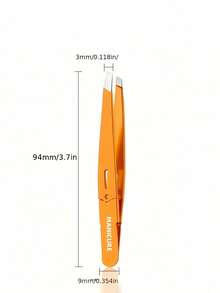 High Quality Stainless Steel Eyebrow Tweezers, Ingrown Hair Tweezers, Precision Slanted Eyebrow Tweezers, Hair Removal Tweezers - Coral Orange - View 6