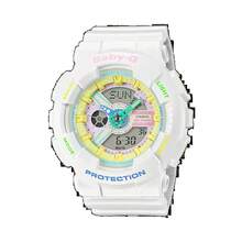 Casio 卡西欧 Baby-G 白色彩虹手表，防震 100 米防水 甜美酷炫运动女士腕表 GZXBA-110FH-7A - 均碼 - 查看 1