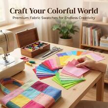 42 Pieces Candy Color Fabric Set 12.7*12.7 Cm Fabric Set, Pre-Cut Suitable For DIY Sewing And Scrapbooking | Colorful | 100% Polyester Craft Material | Great For Handmade Crafts And Sewing Supplies, Suitable For Beginners And Enthusiasts Can Also Be Used For Valentine's Day And Holiday Gifts, Sewing Fabrics, Craft Supplies, Quilting Fabrics, Sewing Supplies, Sewing Accessories And Supplies - Multicolor - View 6