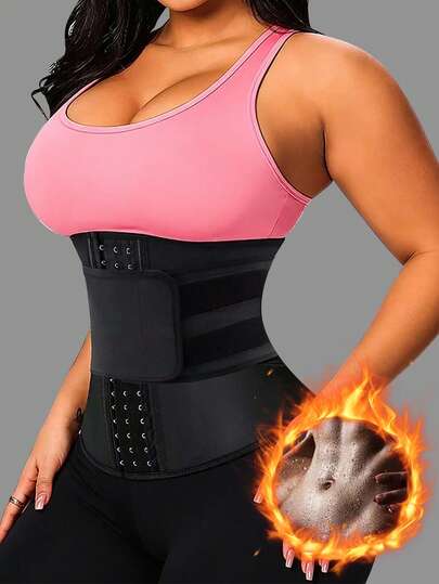 1 pieza Cinturón de entrenamiento de cintura para mujer, cinturón reductor de cintura, cinturón de sauna para abdomen, cinturón de entrenamiento de ejercicios de acondicionamiento físico, cinturón de apoyo abdominal, cinturón de moldeado de abdomen y cintura, corsé ajustado para abdomen y cintura