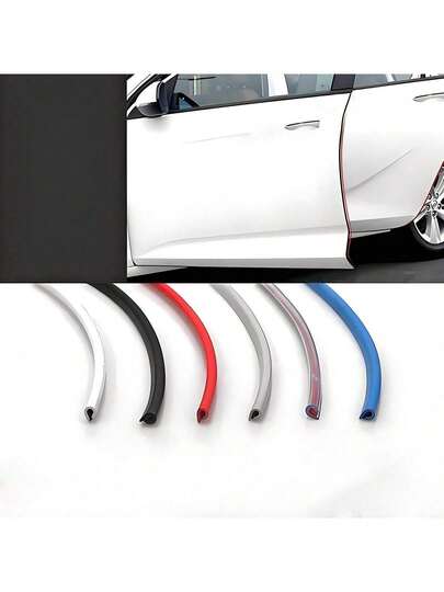 1pc Car Door Edge Guard Protector Sticker, Car Sticker, Rear Window Sticker, Sealing Hidden Gap Sealing Type Universal Door Edge Anti-Scratch Anti-Wear Car Body Rubber Strip Decoration Automotive Accessories, Valentine's Day