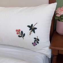 3pcs Skin-Friendly Crinkle Gauze Fabric Soft & Comfortable White Duvet Cover Set (1*Duvet Cover + 2*Pillow Shams, Excluding Filler), Floral Pastoral Style, Suitable For Bedroom, Guest Room, Boys & Girls, Machine Washable - Multicolor - View 10