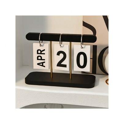 Nordic Minimalist Creative Flip Calendar, Desk Calendar Ornament, Home Living Room Dining Table Coffee Table Office Desk Decoration, Valentine's Day Gift.