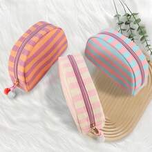 1 pieza Organizador de maquillaje de viaje multifuncional, bolsa de cosméticos acolchada personalizada - Caja de almacenamiento de maquillaje vertical - Gran capacidad con múltiples compartimentos - Amplio espacio de almacenamiento perfecto, bolsa organizadora de maquillaje portátil, bolsa de aseo ligera, bolsa de aseo compartimentada de alta capacidad, bolsa de maquillaje de viaje, esencial para viajes, cruceros, organizador de maquillaje para dormitorio - Multicolor - Ver 2