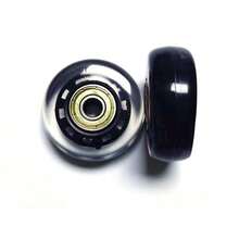 2pcs Luggage Suitcase Replacement Wheels, 75mm Rubber Inline Roller Skate Wheels With 8mm0.31 ABEC7 608ZZ Bearings Repair Kits BlackampClear, OD75xW24mm 2.95x0.94 - BlackClearOD75xW24mm - View 7