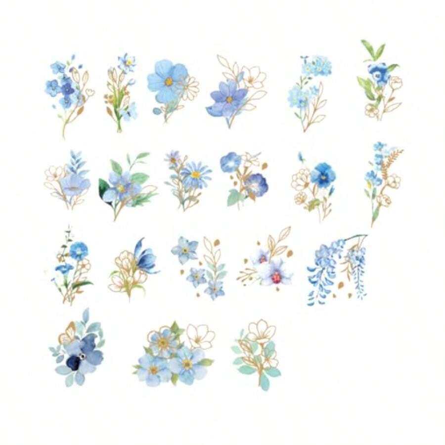 Stickers - Flowers/Blue 02 - View 1
