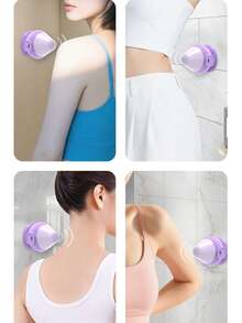 新款USB充电式电动吸盘筋膜球按摩振动足部肌肉放松按摩器，多级振动电动吸盘按摩器，用于肌肉放松 - 彩色 - 查看 8