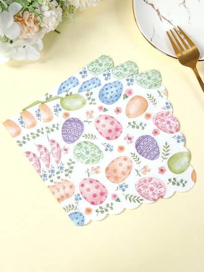 16pcs Easter Eggs Napkins,Spring Floral Colorful Eggs Design Tissue Paper,Easter Themed Disposable Napkins,Happy Easter Decor,Easter Decorations,Easter Gifts,Home Decor,Kitchen Table Decor,Disposable Tableware Supplies,Easter Egg Decorations,Easter Party Supplies,Egg Hunt Party Supplies,Spring Themed Party Supplies