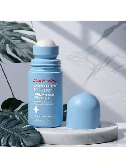 Bestseller!Peach Slices - Smoothing Solution Ingrown Hair Treatment (1.69 Oz) - Smooth, Relieve, Soften Skin - 360 Roller - BHA, AHA, PHA, Niacinamide, Licorice - Vegan & Cruelty Free - Korean Skin Care & Beauty.Supplement Vitamin,Free Shipping.