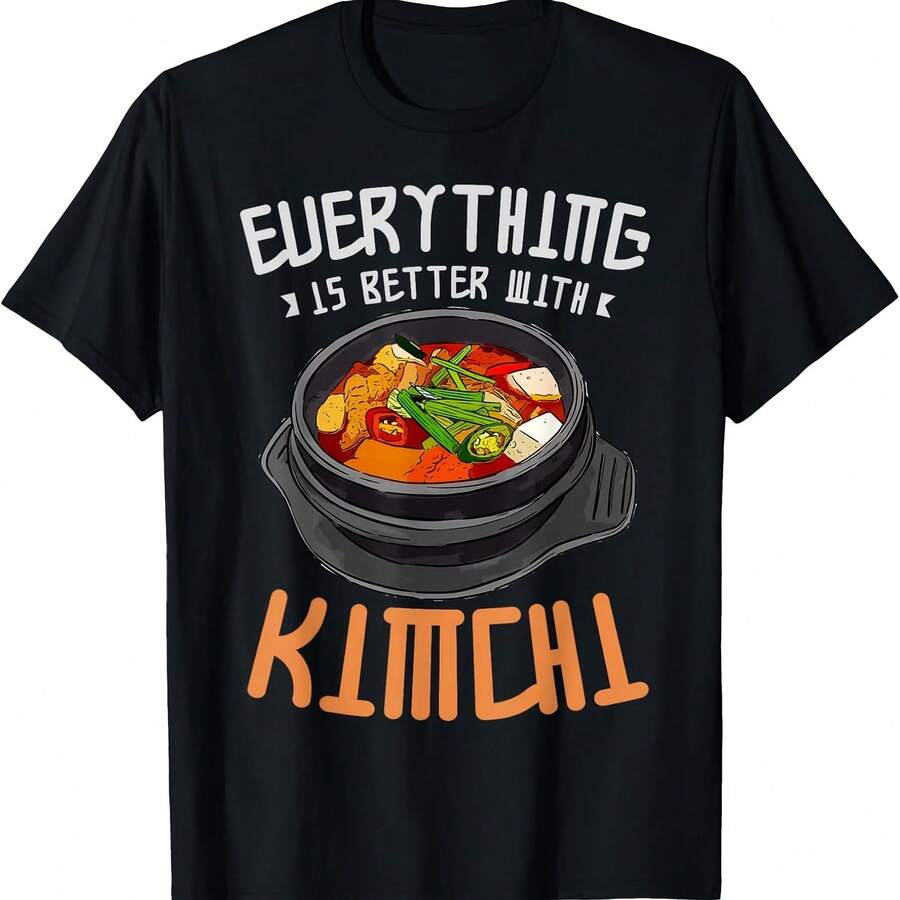 Everything Is Better With Kimchi Vegan Funny Kimchi T-Shirt - Style 3 - View 1
