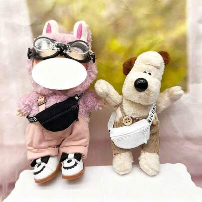 LBB Doll Bag 8/6 Toy Doll Cute Crossbody Shoulder Cloth Zipper Storage Bag Backpack Korean Style Waist Bag, Suitable For BJD Doll Clothes And Accessories, Great Gift For Holidays And Birthdays