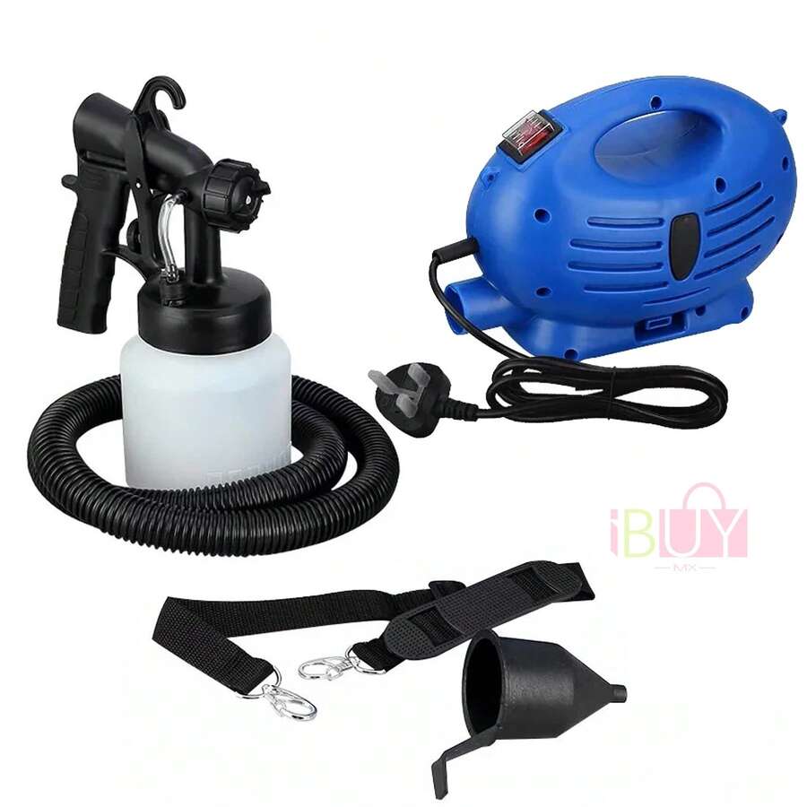 MáQuina EléCtrica De Pintura En Aerosol, Pistola Pulverizadora, Interruptor De Encendido ErgonóMico De Alto Voltaje, Pistola Pulverizadora PortáTil Para Pintura Pesada En Interiores Y Exteriores - Azul - Ver 1