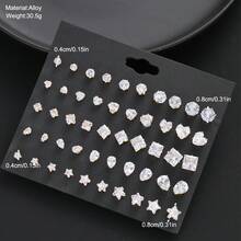 6pcs/12pcs/50pcs Punk Vintage Cross Stud Earrings For Men, Stainless Steel Zirconia, Perfect For Birthday, Vacation, Party, Daily Wear (No Box) - Multicolor - View 7
