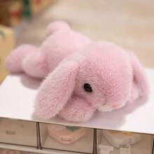 1 pieza Muñeco de peluche suave y adorable de conejo de orejas largas, compañero de escritorio, muñeco antiestrés, decoración de coche, regalo para Pascua, cumpleaños, Día de la Madre - Multicolor - Ver 21