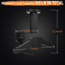 Wall-Mounted Motorcycle Helmet Rack And Tactical Gear Rack, With Helmet Holder And Clothing Rack; Wall-Mounted Storage And Display Rack For Football, Skiing And Bicycle Equipment - Black Walnut - View 7