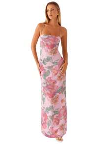 Women's Summer Boho Floral Print Cami Dress Bodycon Long Maxi Dress Spaghetti Straps Sleeveless Square Neck Self-Tie Lace Up Backless Cocktail Party Dresses Beach Dress - Màu tím  Violet - Xem 8