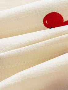 2pcs/Set Baby Girls' Cherry & Plaid Print Ruffle Sleeve Casual Romper Set, Summer - Multicolor - View 8