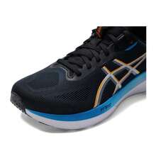 Asics 男士跑步鞋 GT-1000 14，户外运动及日常穿着，减震舒适跑步鞋 1011C077-004 - 黑色/橙色 - 查看 7