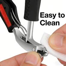 Professional Heavy Duty Nail Clipper | Anti-Splash Wide Mouth Design | Stainless Steel Sharp Blades Long Handle | Suitable For Thick/Ingrown/Dirty Nails Men Elderly Home Salon Use | Durable Precise Trimming Fashionable Appearance | Essential Men's Grooming Tool - Black - View 7