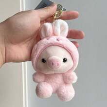 Cute Pig Plush Doll, Rabbit Keychain, Backpack Pendant, Pig Doll, Frog Bag Charm, Holiday Gift - Multicolor - View 7