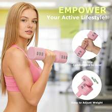 2-Piece Kettlebell Set, Adjustable Dumbbells For Women, 4 Weight Levels With Kettlebell Handle Adapter, Home Fitness Training