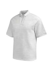 Áo thun nam dệt kim họa tiết, cổ chữ V, tay ngắn, khóa kéo nửa thân, kiểu dáng thường ngày, thích hợp đi làm. - trắng - Xem 3