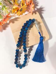 33pcs Glass Prayer Beads, Islamic Rosary Tasbih Accessories, 10mm Large Flower Beads, Muslim - Multicolor - View 1