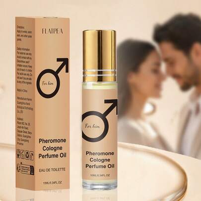 Nước hoa nam dạng lăn 10ml/0.34 fl oz, logo vàng, nhỏ gọn tiện lợi khi đi du lịch, sử dụng hàng ngày, hẹn hò, dự tiệc, thu hút sự chú ý, quà tặng độc đáo dành cho nam giới.