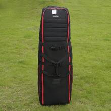 Padded Golf Club Travel Bag With Wheels,Soft Foldable Golf Club Travel Bags, Golf Luggage Case Cover For Airline - With Luggage Lock - 黑色 - 查看 2