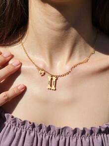 1pc Personalized Dog Paw & Bone Necklace With Engraved Name, Minimalist Stainless Steel Pendant Necklace, Gift For Pet Lovers, Friends, Valentine's Day, Birthday, Party - Silver+Style 3 - View 2