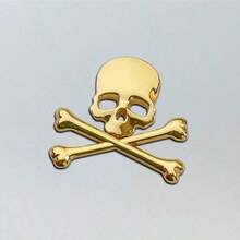 1pc Unique Metal Skull 3D Car Sticker, Exclusive Exterior Car Decor With Prominent 3D Effect, Fits Multiple Vehicle Models, Cool Modification For Car Body & Windows - 3D Car Skull Sticker - View 4