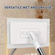 6 piezas Sistema de trapeador automático sin manos, incluye 5 almohadillas de repuesto para trapeador (se ajusta al tamaño estándar), marco de ABS resistente, cambio de almohadilla con un solo botón, diseño ahorra espacio, adecuado para trapear paredes/techos y uso comercial, excelente para pisos/cocinas de áreas grandes - Multicolor - Ver 3