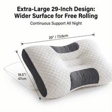 1pc/2PCS  Family Beds, Large Size, With Honeycomb Ventilation Holes, Soft And Comfortable, Suitable For Side Sleeping, Lying Sleeping, And Various Sleeping Positions - trắng - Xem 2