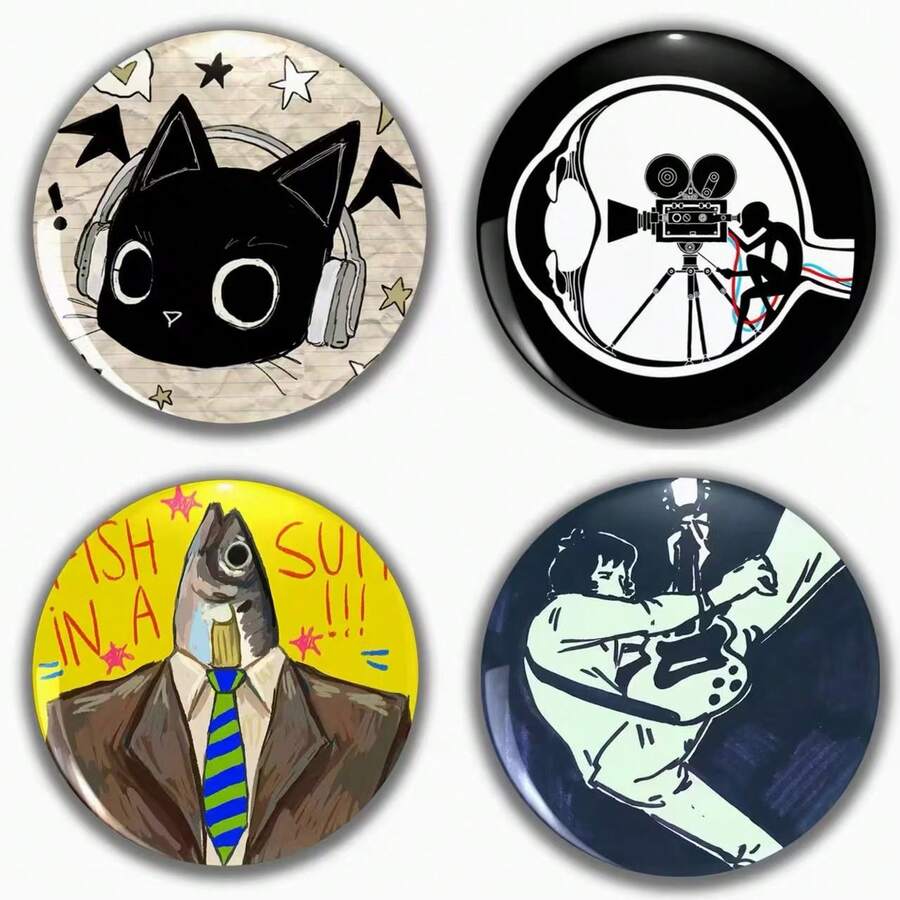 Interesting Pattern Badge Brooch, Women's Lapel Pin Brooch, Bag Pendant, Fashion Accessory, Fun Gift For Friends, Family, Teachers And Classmates - Multicolor - View 1