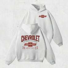 Streetwear Vintage Chevrolet American Hoodie – 90s Style Unisex Car Lover Pullover, Classic Chevy Accessories Shirtclearance  For Women - 黑色 - 查看 2