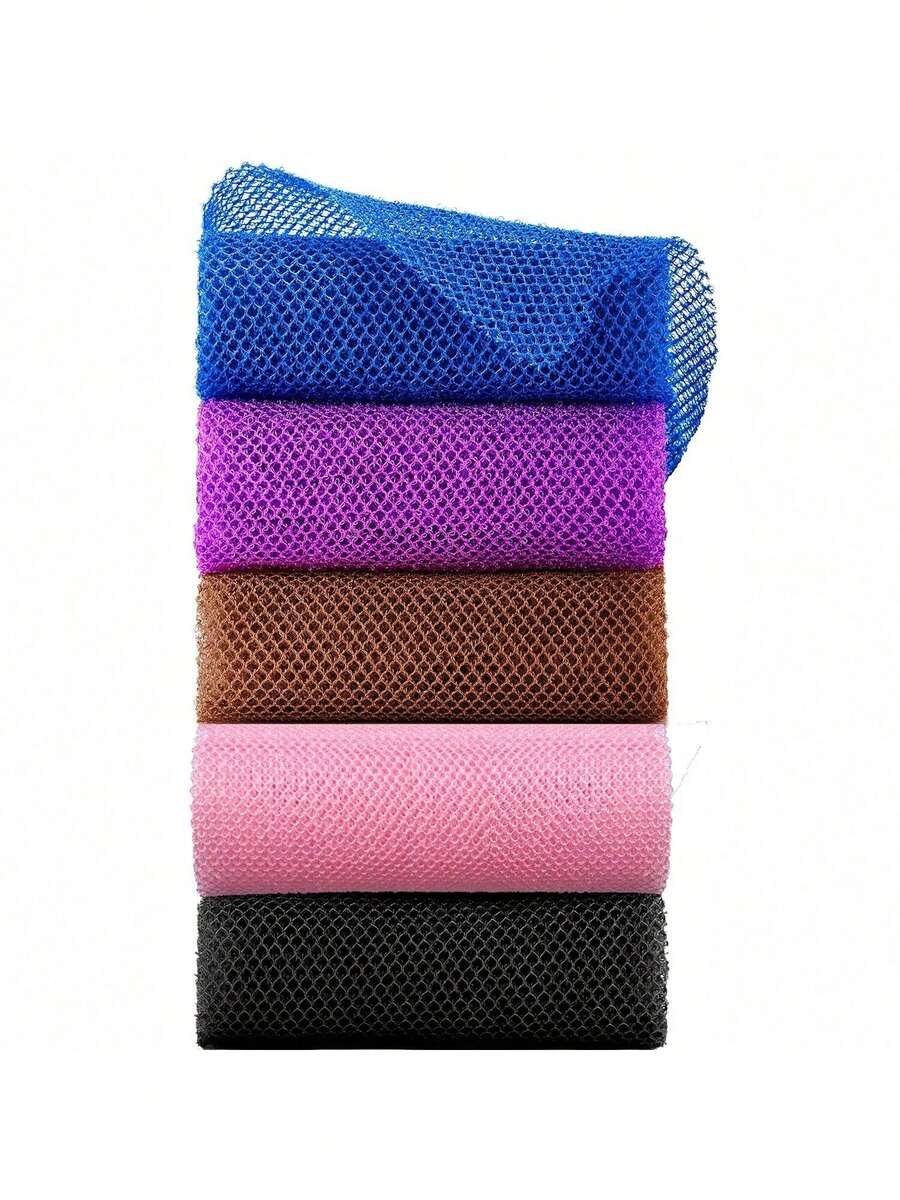 1/3/5pcs African Net Exfoliating Bath Towel, Nylon Mesh Bath Towel For Smooth Skin And Exfoliation - Multicolor - View 1