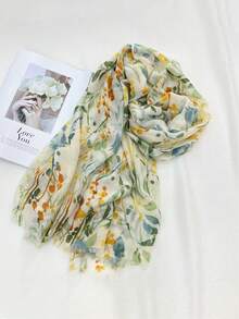 1pc Fashionable Luxury Multifunctional New Women Scarf, Soft Warm Portable Headscarf, Travel & Beach Use Sun Protection Shawl - Multicolor - View 2