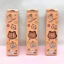 12pcs/30pcs Capybara Themed Pencils With Erasers, Great For Artists And Students, Featuring Adorable Capybara Illustrations, Suitable For Back To School, Student Supplies, Holiday Gifts - Multicolor - View 8