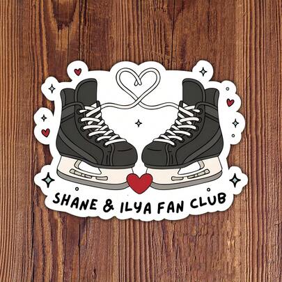 1PC Shane Ilya Fan Club, Cute Fandom Sticker For Laptops, Water Bottles, Notebooks, Ipads, And Cups, For Students, Teachers, And Loyal Fans Who Celebrate Chaos, Friendship, And Iconic Duo Energy, Perfect Gift For Anyone Proud To Be In The Shane Ilya Appreciation Squad