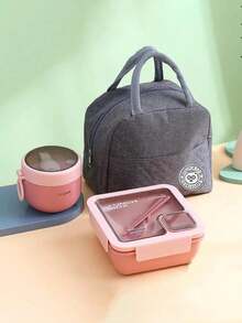 燕麦酸奶杯，便携式酸奶杯，带盖、勺子和硅胶手柄，早餐杯，食品容器，午餐袋，燕麦杯午餐袋，防漏食品容器，适用于家庭、学校、办公室、旅行、返校、户外野餐，适用于水果、布丁、酸奶、沙拉、麦片、牛奶、汤等。 - 彩色 - 查看 8