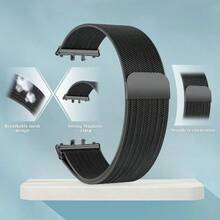 Milanese Loop Strap Compatible With Samsung Galaxy Fit 3 Band, Stainless Steel Belt Bracelet, Magnetic Galaxy Fit3 Strap Accessories For Men And Women - Galaxy Fit 3 - View 5