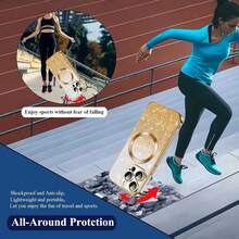 1个金色渐变奢华电镀磁吸无线充电保护壳,带透明闪光纸镜头保护膜,高级电镀软TPU闪光渐变纸亮面防刮防指纹手机壳,兼容苹果17Pro/17ProMax/Air/17/16Pro/16ProMax/16Plus/16/16E/SE4/15Pro/15ProMax/15Plus/15/14Pro/14ProMax/14Plus/14/13Pro/13ProMax/13/12Pro/12ProMax/12/11ProMax/11/11Pro - 金色 - 查看 7