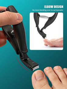 Heavy Duty Long Handle Toenail Clippers, Stainless Steel Forged Wide Opening Design, Easy To Cut Thick & Hard Nails, Suitable For Elderly & Weak Hand Strength Users, Non-Slip Grip Handle, Anti-Splash, Smooth Edges After Cutting, Easy To Clean & Durable, Professional Nail Care Tool For Home Use - Multicolor - View 3