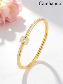 3pcs Light Luxury Elegant Stainless Steel Bracelet, Women's Bracelet Stacking Set, Durable Daily And Party Jewelry - Multicolor - View 6