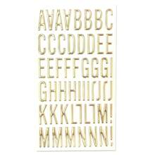 1pc English Letter Bubble Sticker 3D Embossed Gold Foil DIY Scrapbooking Accessories Metal Dimensional Letter Sticker - Gold - View 10