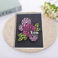 Creative Flower Cutting Dies, DIY Scrapbooking Album And Embossing Stencil, Greeting Card Making Tool, Card Paper Cutting Crafts ,Gift Card Making Template Die Cuts. - Silver - View 4