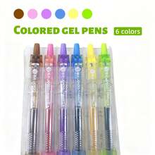 12pcs/Set Mixed Color Gel Pens, Classic Colors, Writing Pens, Drawing Markers, Pressurized Colored Pencils, Signature Pens, Suitable For Writing, Drawing, Office, Meeting, Note-Taking, Calligraphy, Highlighting, And School Supplies