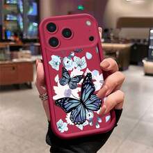 Basic Phone Cases - Stepped Shell - Burgundy - ERLVCI Butterfly - View 8