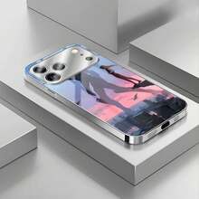 Estuche para teléfono con paisaje urbano de robot gigante compatible con estuches para teléfonos   17  16 Pro Max  15 Pro Max  13 y  12 Resistente al agua, a los golpes y a las caídas Un gran regalo para familiares, amigos, amantes, novios/novias y el día de San Valentín - Plateado - Ver 2